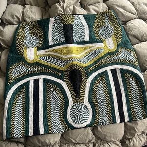 Real vintage green design mini skirt!